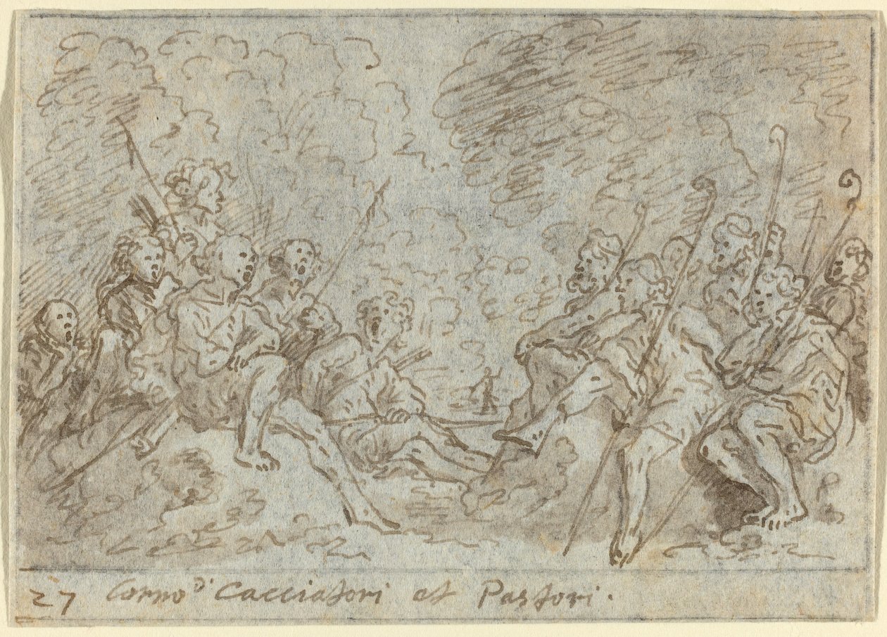Vadászok és pásztorok kórusa, 1640. alkotó: Johann Wilhelm Baur
