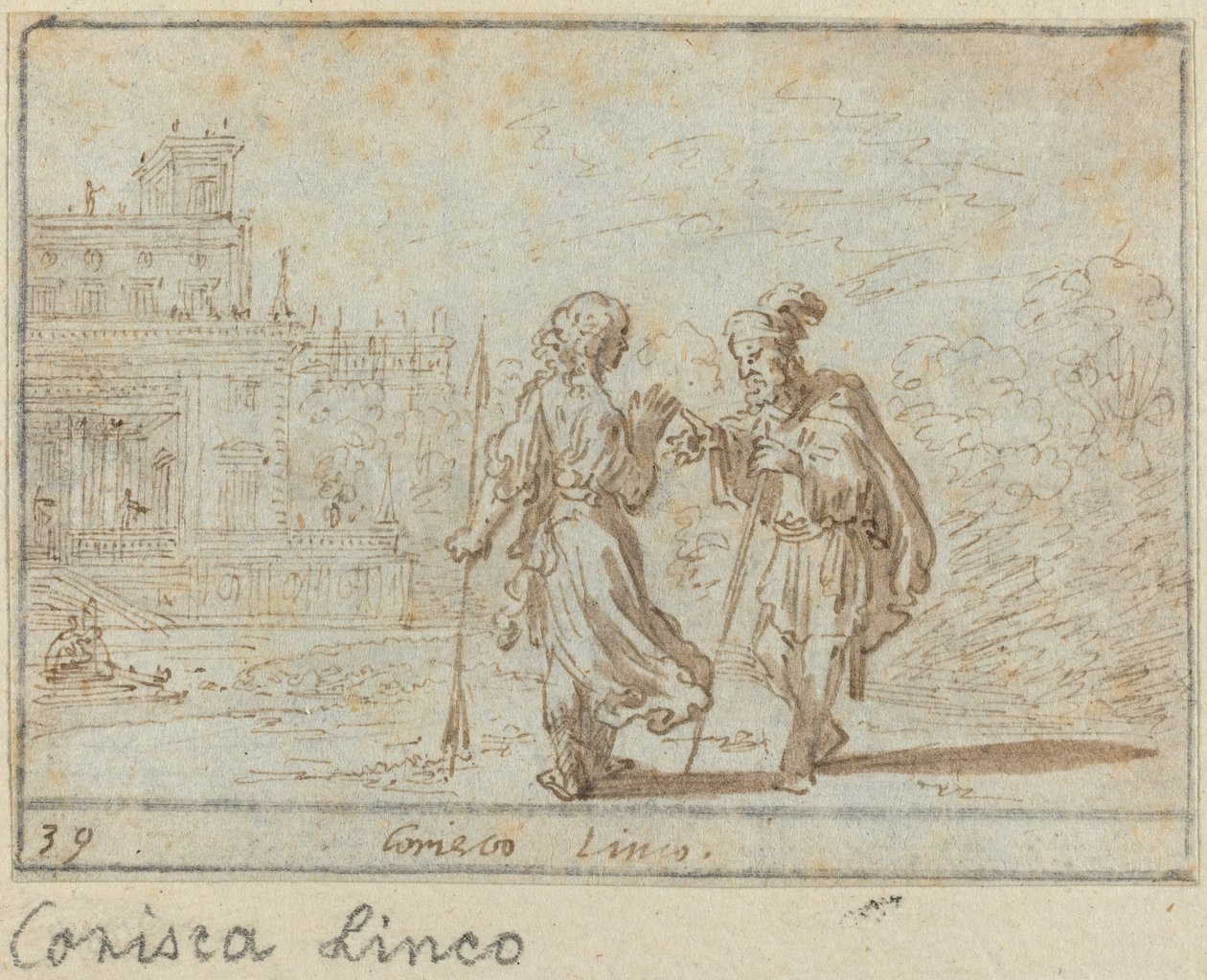Corisca és Linco alkotó: Johann Wilhelm Baur