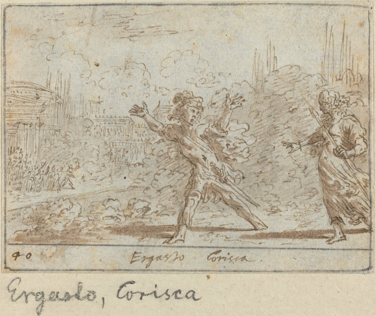 Ergasto és Corisca, 1640. alkotó: Johann Wilhelm Baur