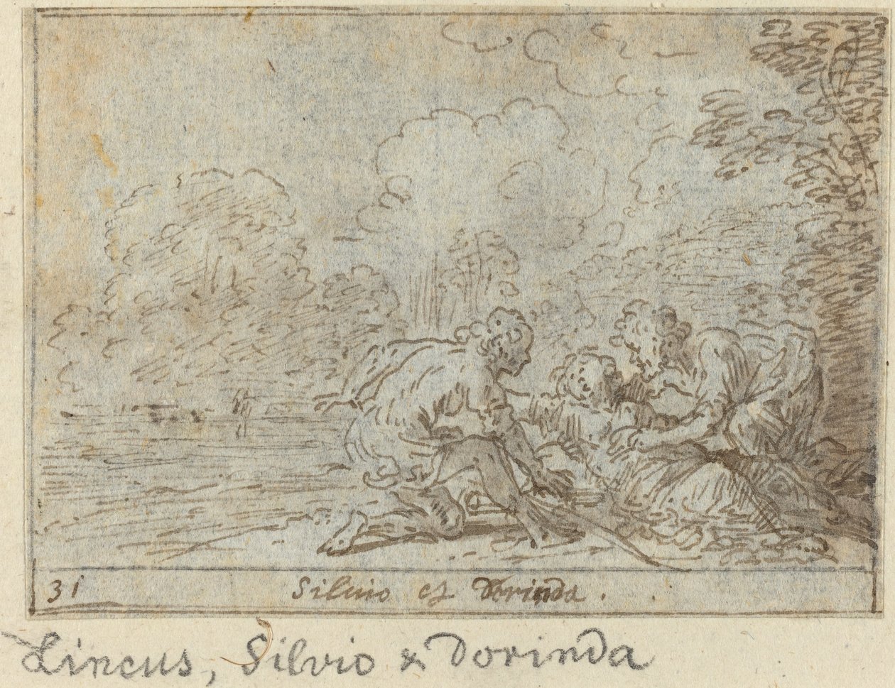 Linco, Silvio és Dorinda alkotó: Johann Wilhelm Baur
