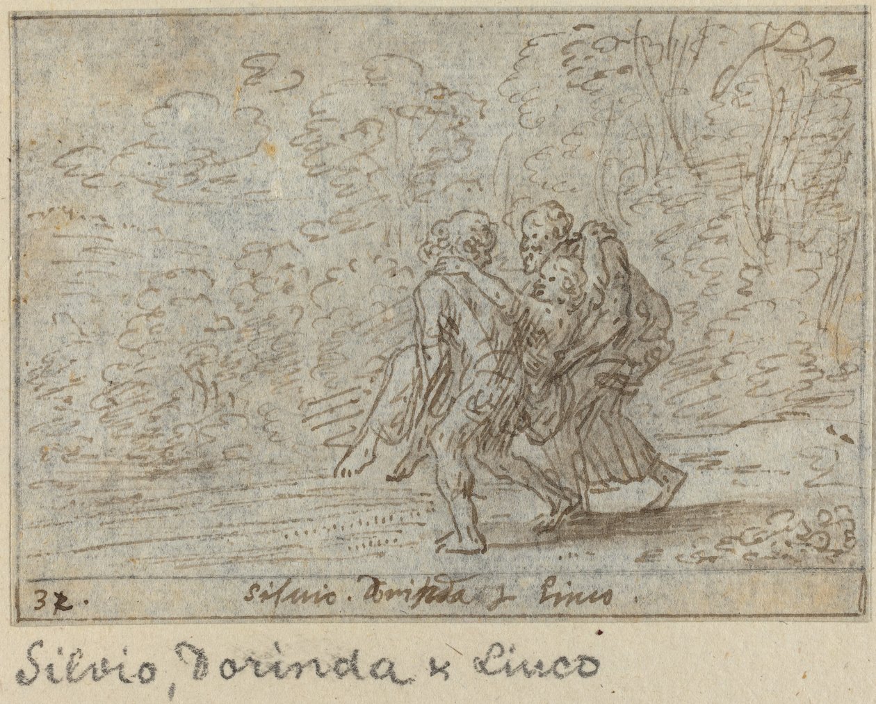 Silvio, Dorinda és Linco alkotó: Johann Wilhelm Baur