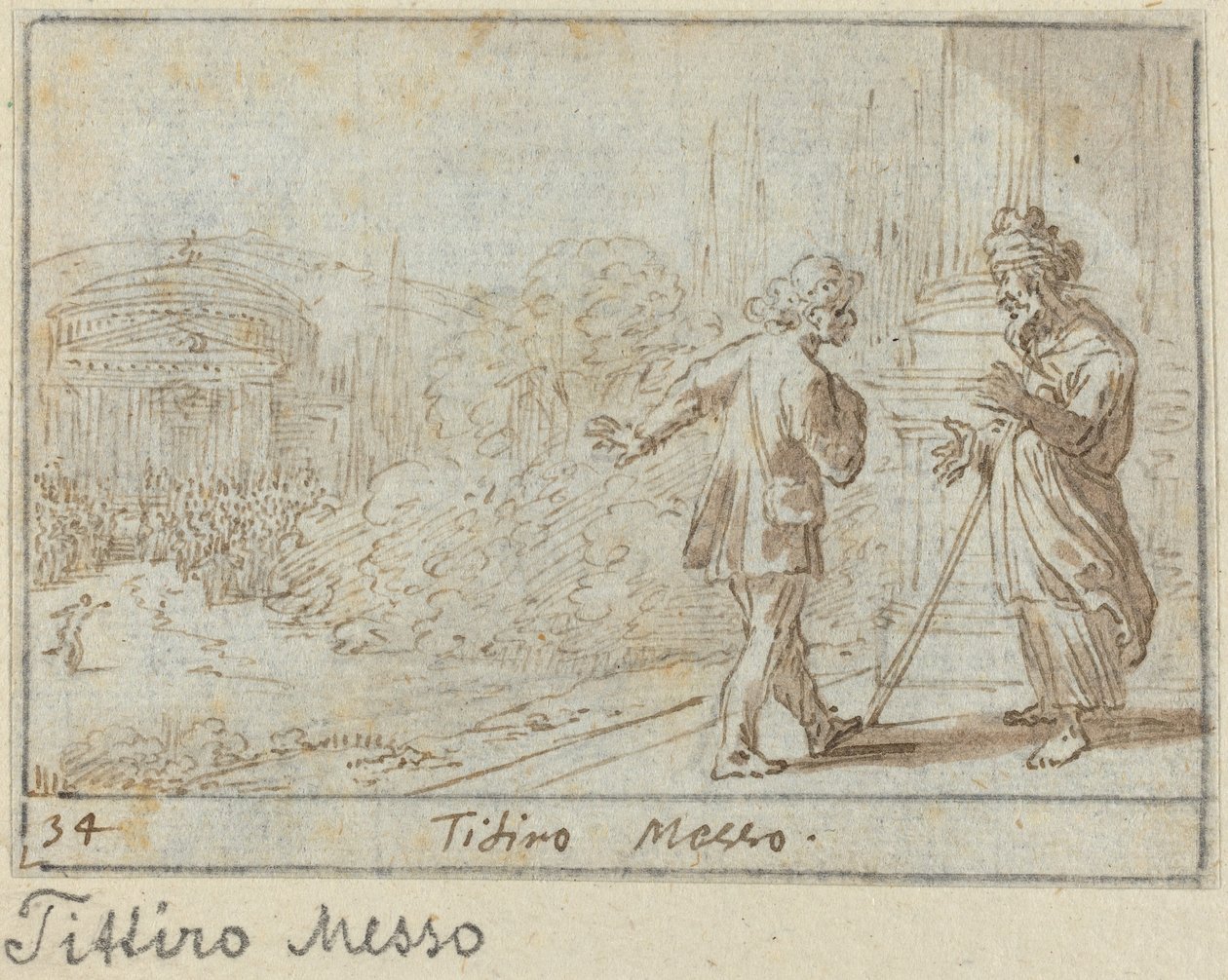 Titiro és Messo, 1640. alkotó: Johann Wilhelm Baur