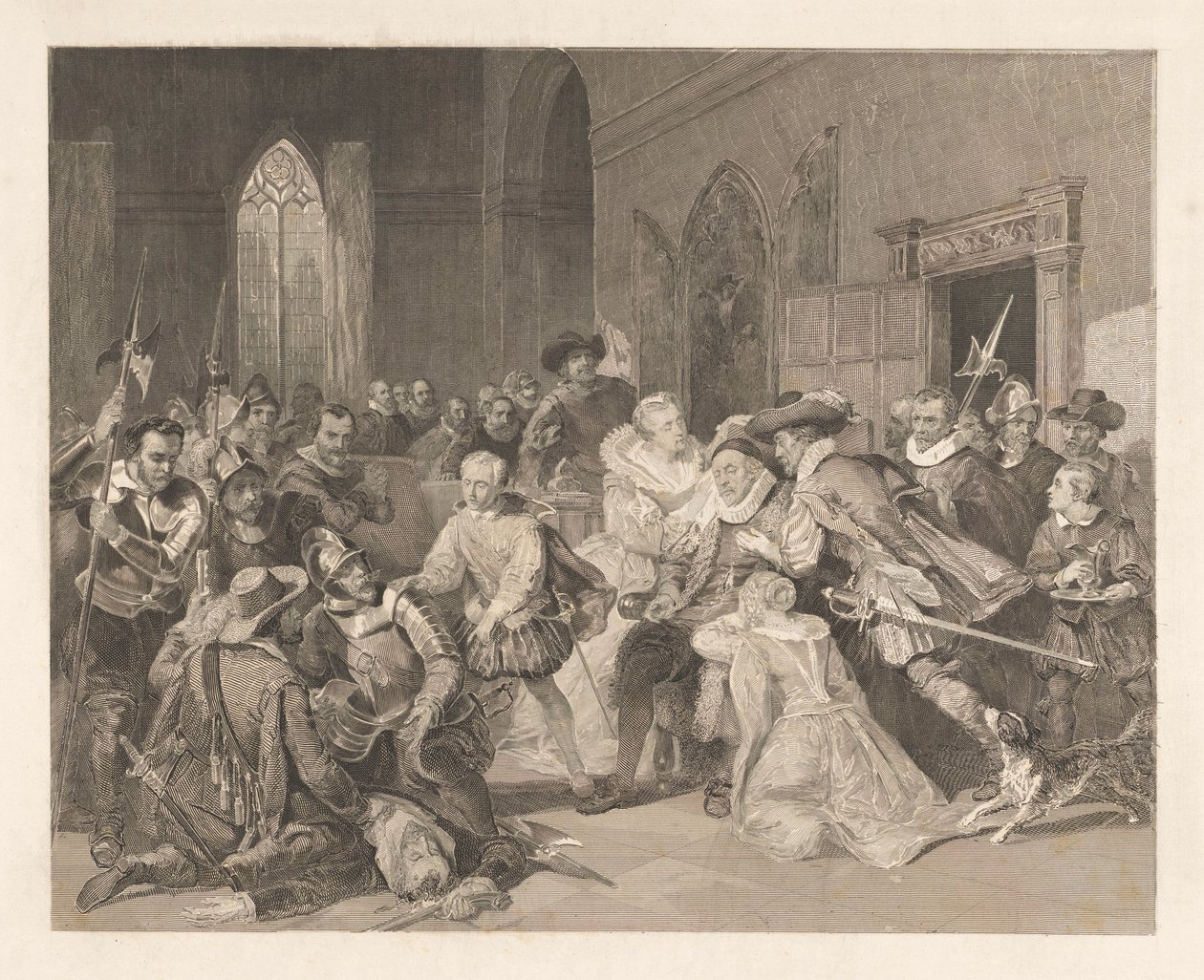 Jean de Jauregui támadása I. Vilmos herceg ellen, 1852. március 18 alkotó: Johann Wilhelm Kaiser (I)