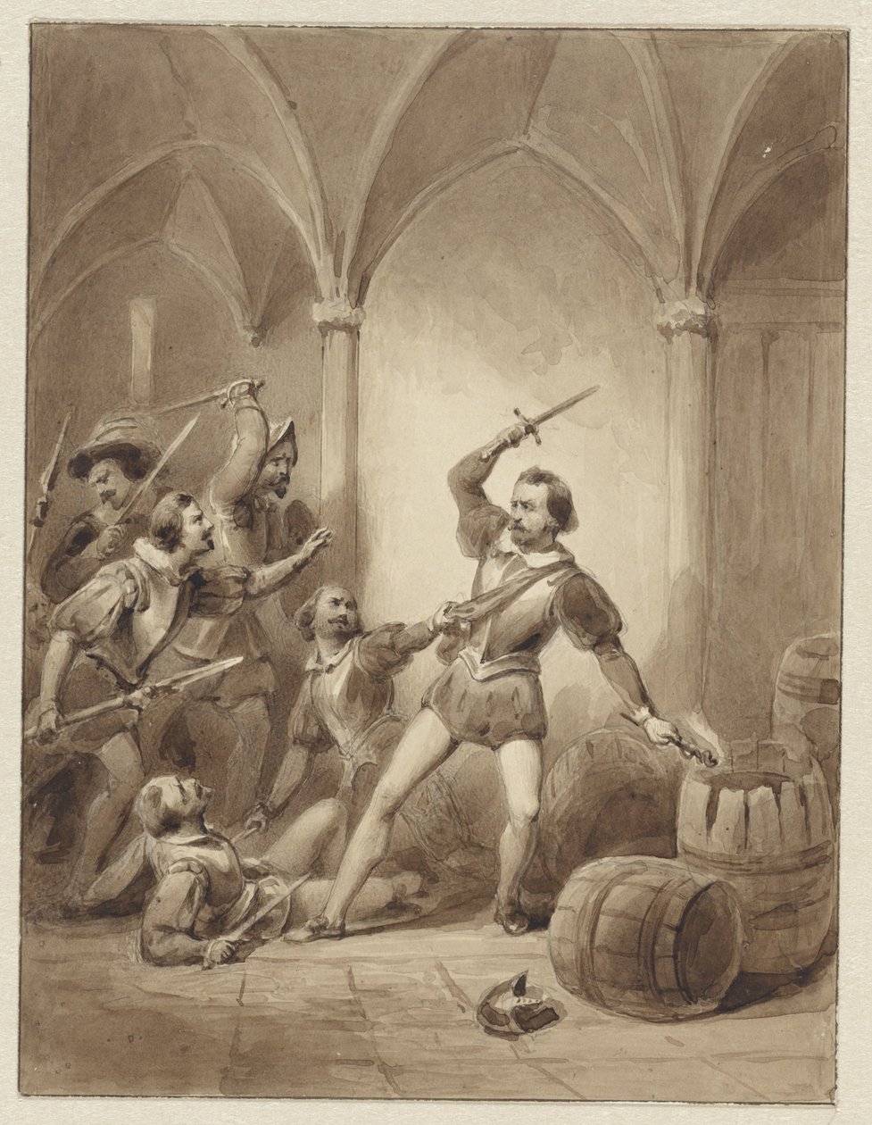 Herman de Ruyter halála Loevesteynben, 1570 alkotó: Johann Wilhelm Kaiser (I)