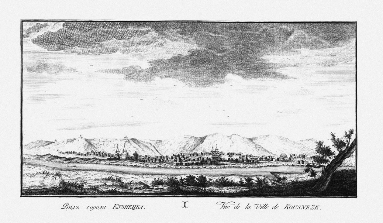 Kuznyeck kilátása, 1735 körül alkotó: Johann Wilhelm Lürsenius