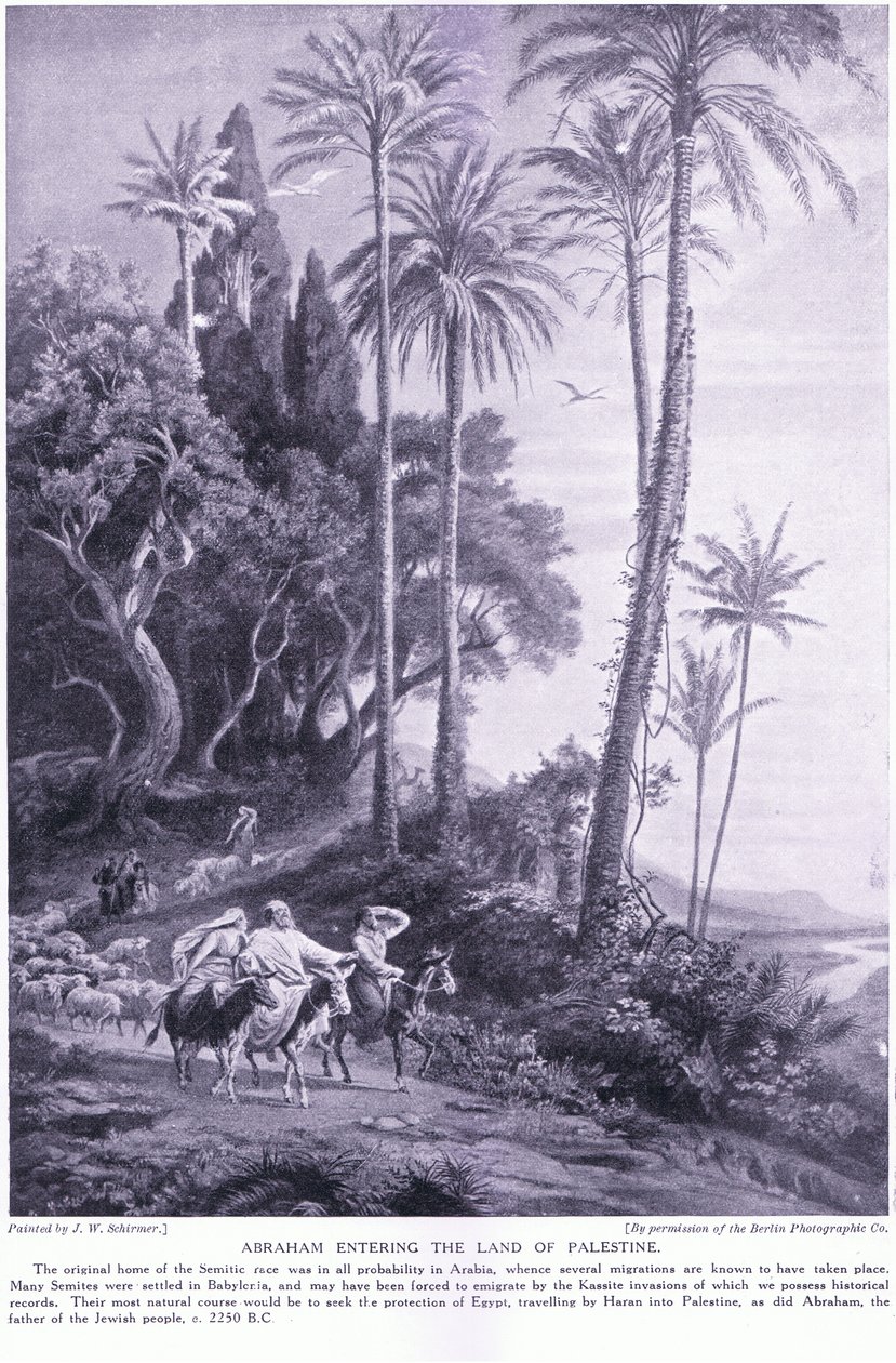 Ábrahám belép Palesztina földjére ie 2250-ben alkotó: Johann Wilhelm Schirmer