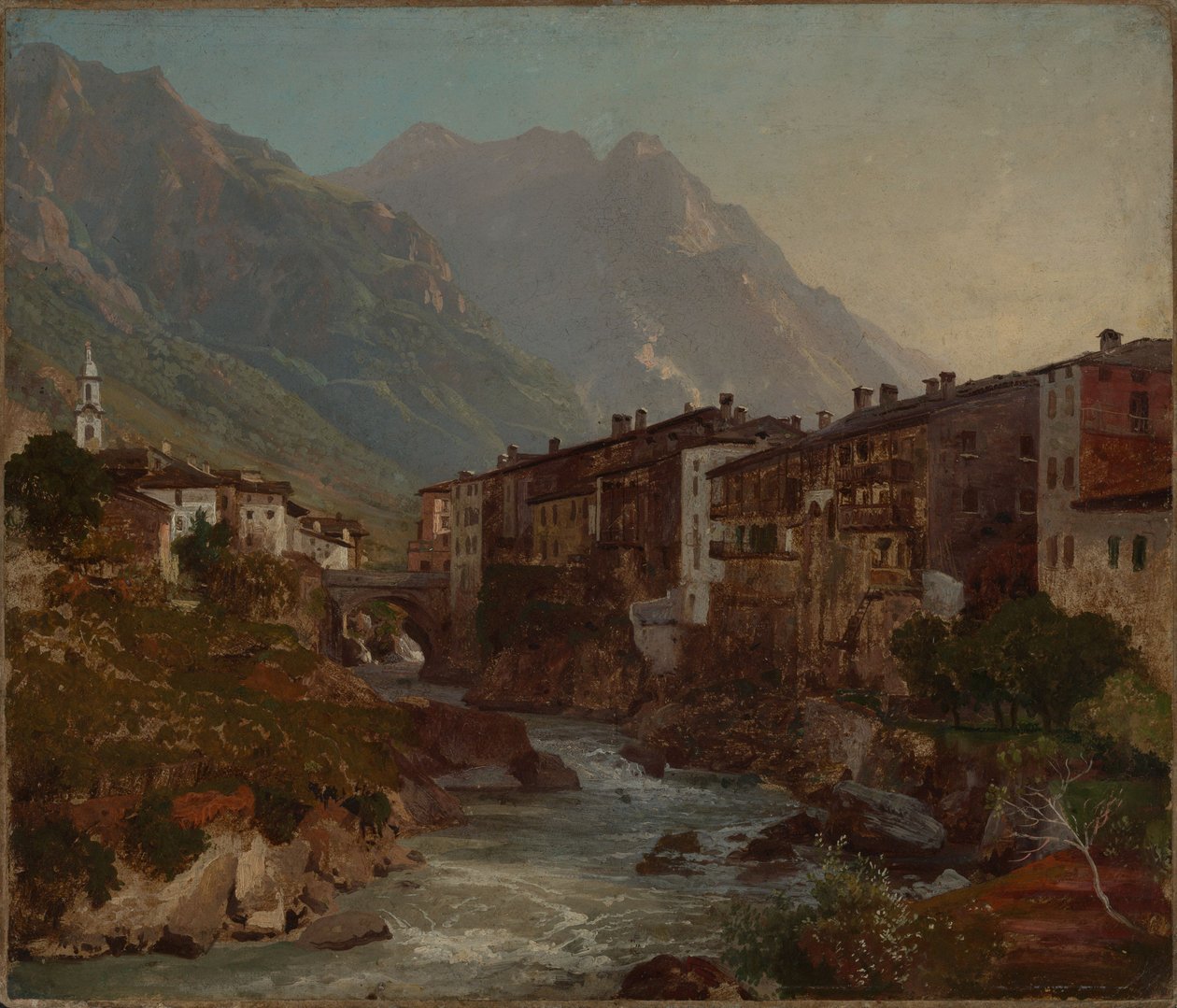 Kilátás Chiavennára alkotó: Johann Wilhelm Schirmer