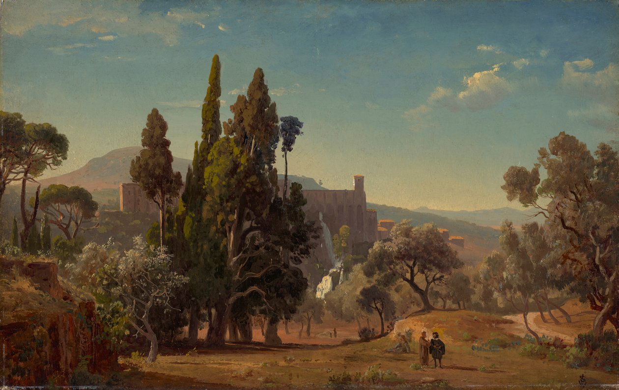 Kilátás a Tivolira alkotó: Johann Wilhelm Schirmer
