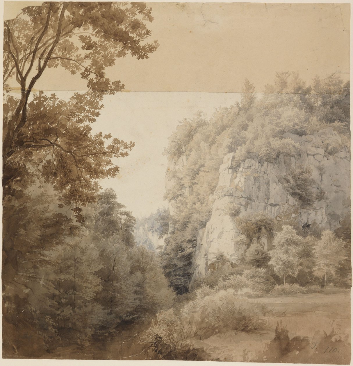 A Rabenstein a Düsseldorf melletti Neander-völgyben alkotó: Johann Wilhelm Schirmer