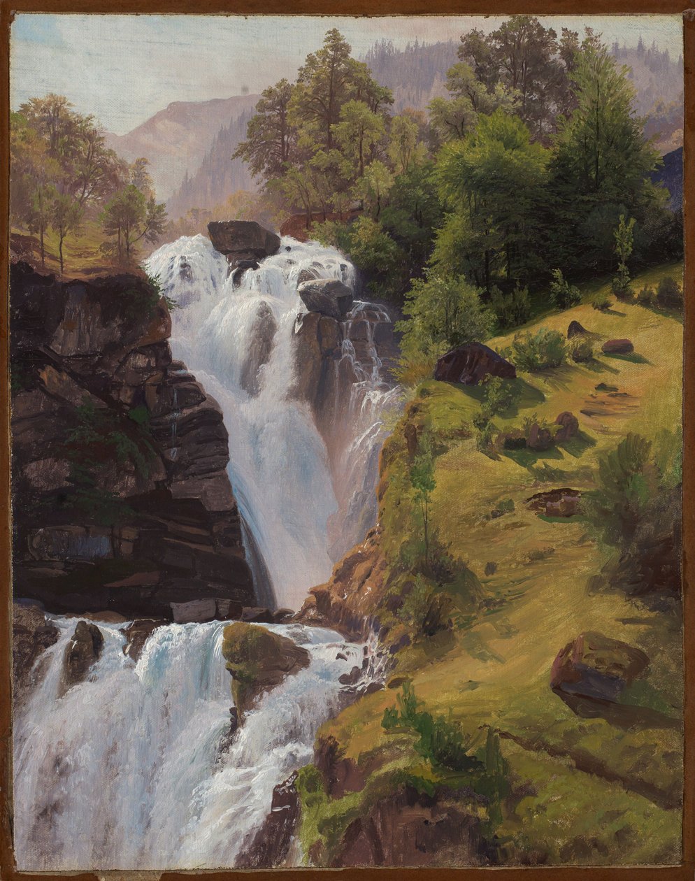 A reichenbachi vízesés Meiringen közelében alkotó: Johann Wilhelm Schirmer