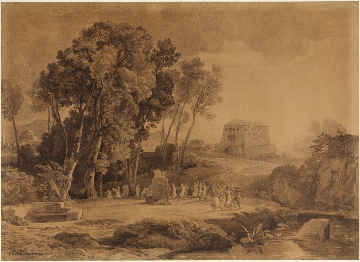 Noé bárkája (Teremtés könyve 6, 13 és köv.) alkotó: Johann Wilhelm Schirmer