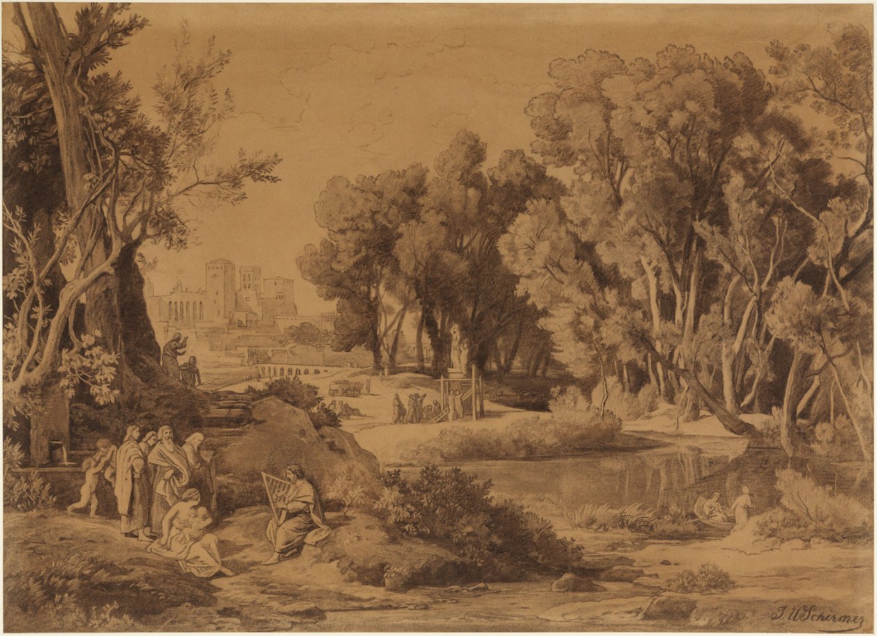 A művészetek feltalálása Káin nemzetségében (Teremtés könyve 4, 20-22) alkotó: Johann Wilhelm Schirmer