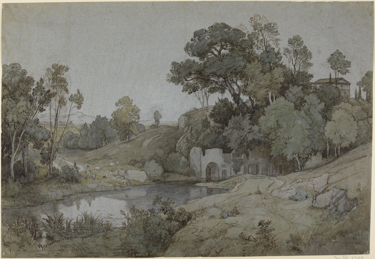 Egeria barlangja alkotó: Johann Wilhelm Schirmer