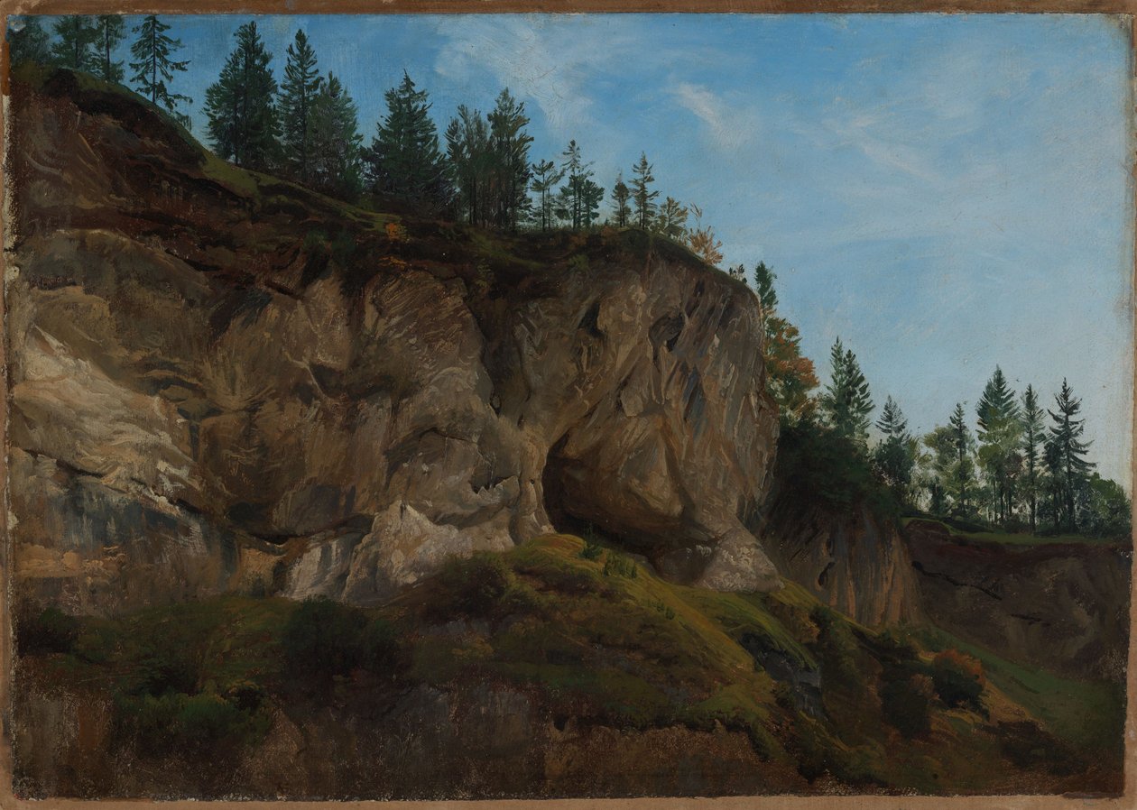 Sziklás lejtő Svájcban alkotó: Johann Wilhelm Schirmer