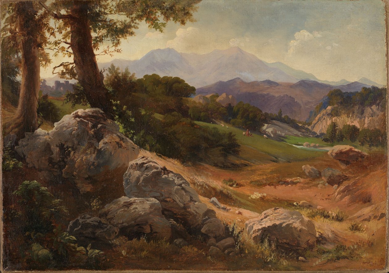 Hegyi táj kecskékkel alkotó: Johann Wilhelm Schirmer