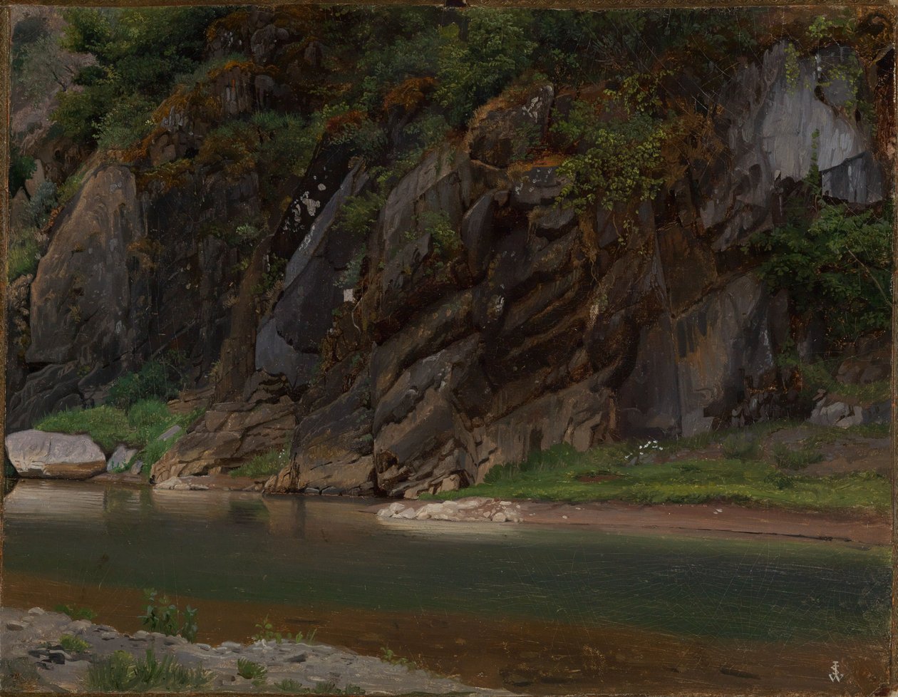 Sziklás partú folyó alkotó: Johann Wilhelm Schirmer
