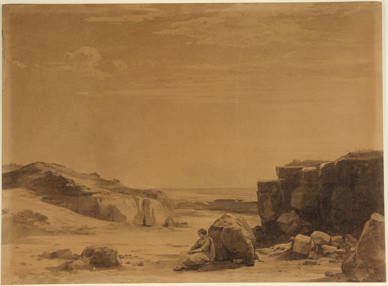 Hágár a sivatagban (1Mózes 21, 16) alkotó: Johann Wilhelm Schirmer
