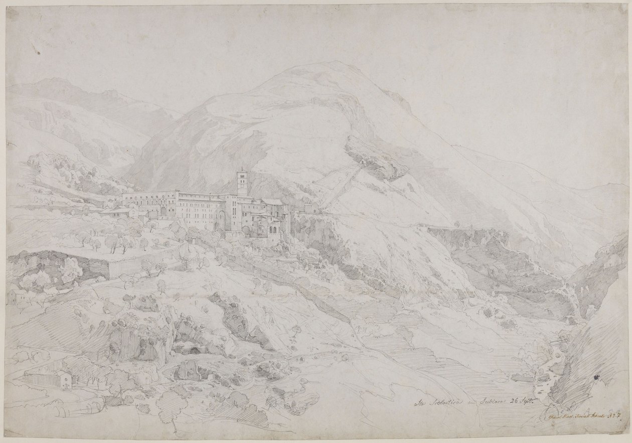 Szent Szkolasztika kolostora Subiaco-ban alkotó: Johann Wilhelm Schirmer