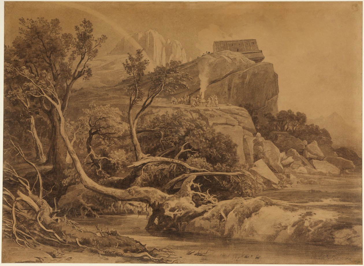 Noé hálaáldozata (Teremtés könyve 8, 20) alkotó: Johann Wilhelm Schirmer