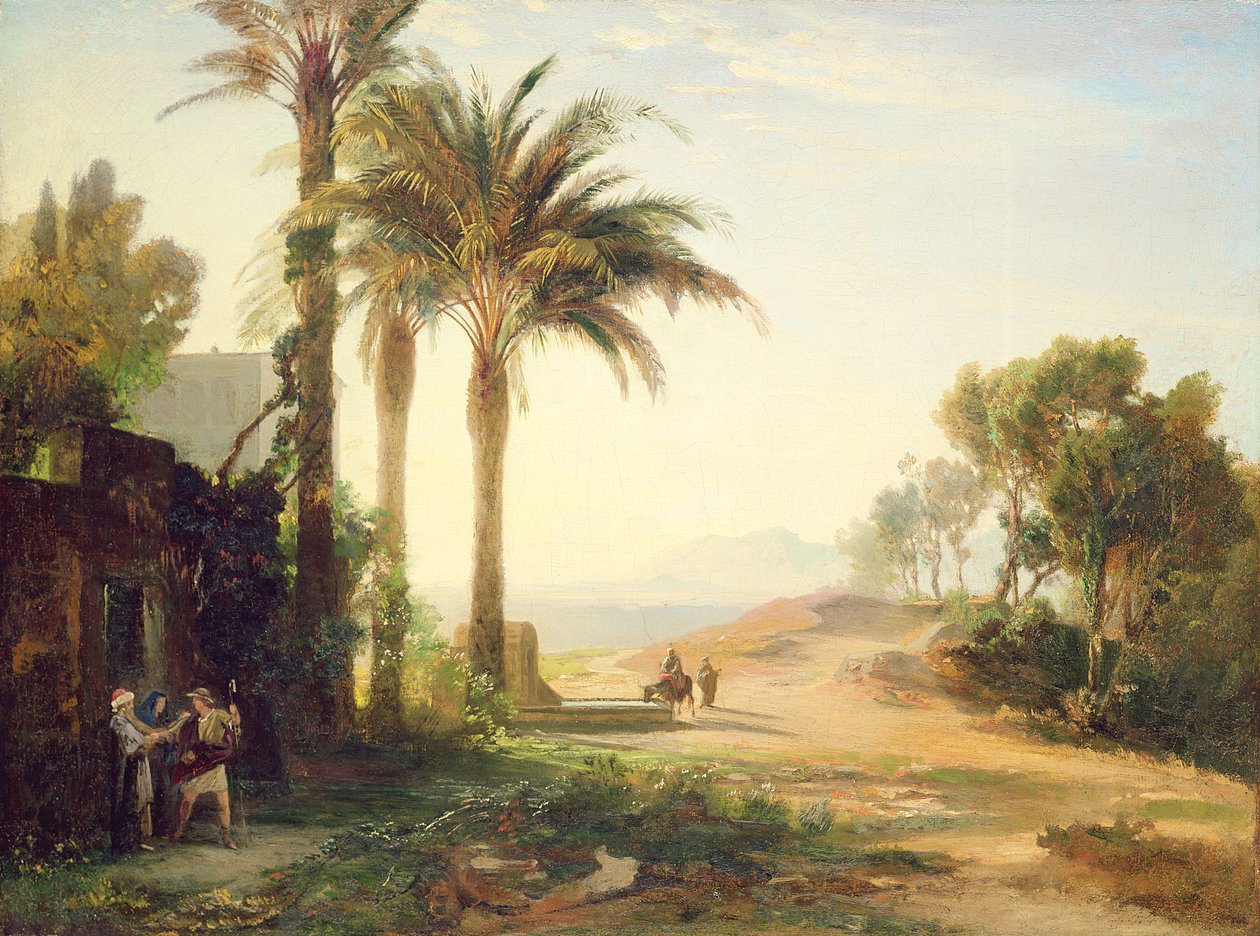 Az ember indulása Jerikóba (reggel) 1856 körül alkotó: Johann Wilhelm Schirmer