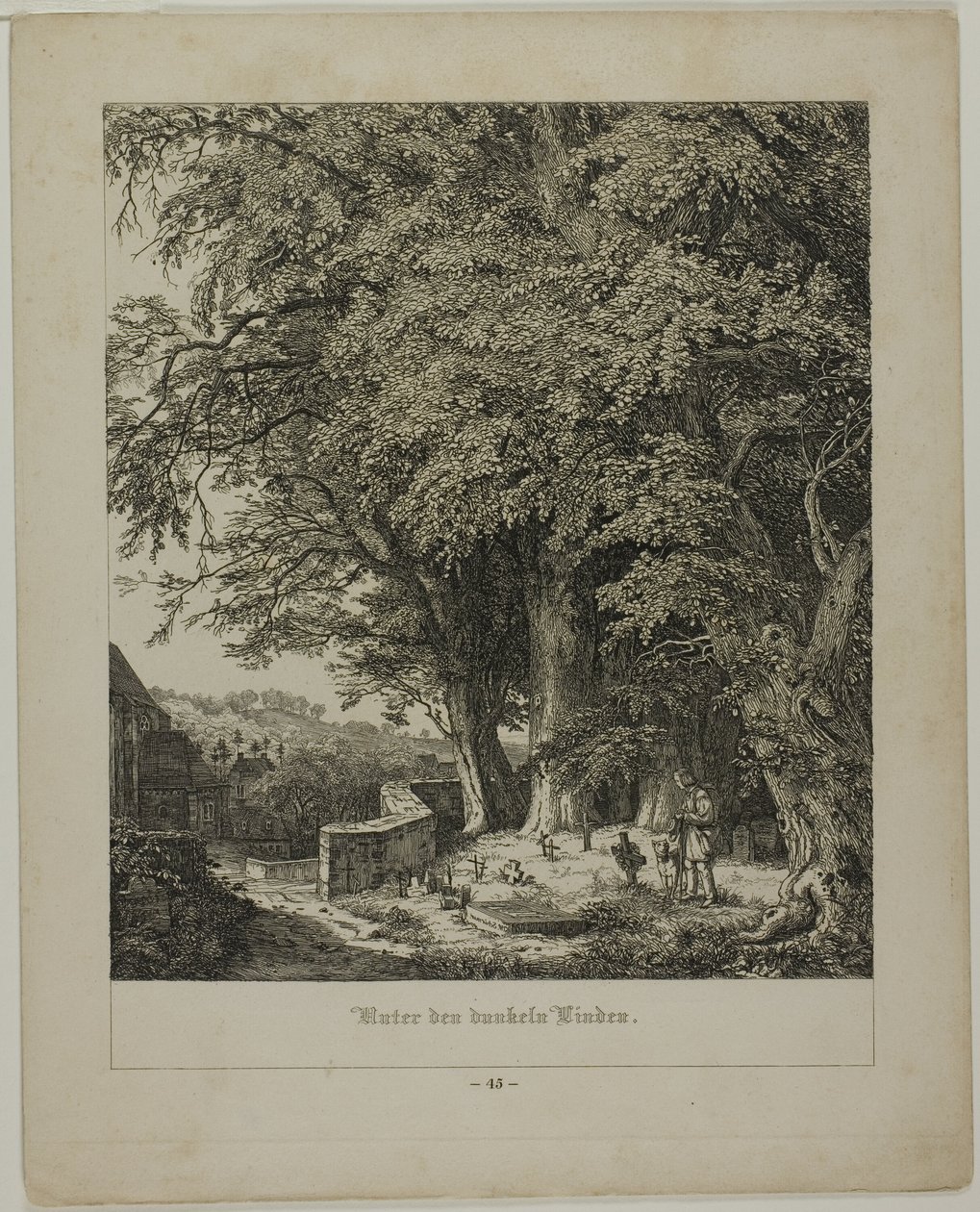 Az árnyas hársfa alatt alkotó: Johann Wilhelm Schirmer