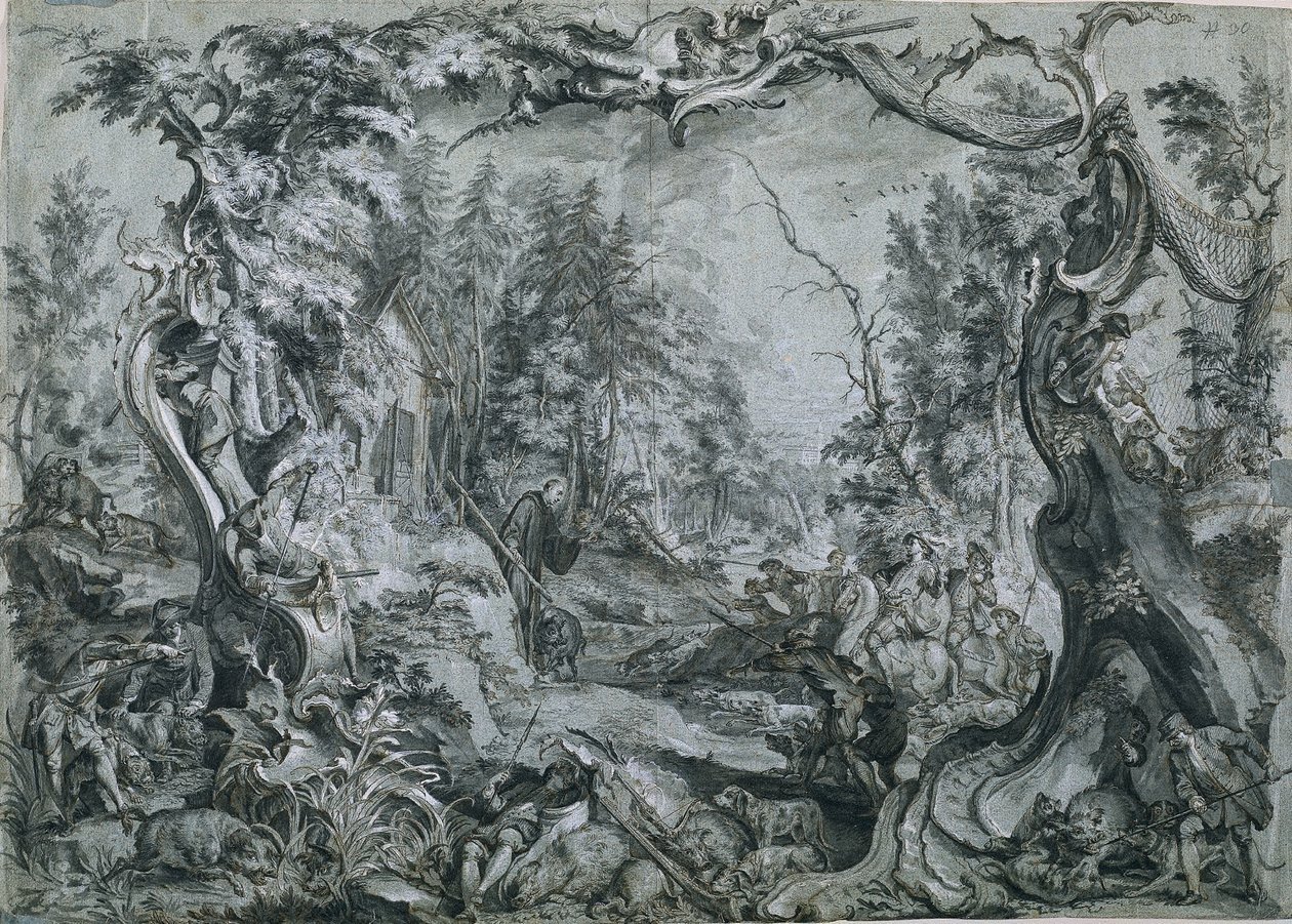 Szent Deikol és a vadkan alkotó: Johann Wolfgang Baumgartner