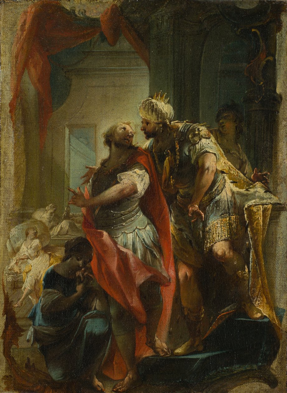 Szent Sampson Justinianus császárral, 1750 körül alkotó: Johann Wolfgang Baumgartner