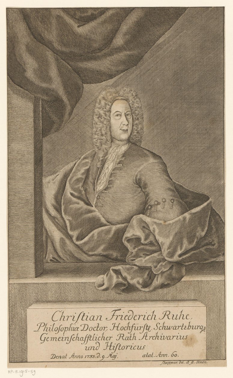 Christian Friedrich Ruhe portréja alkotó: Johann Wolfgang Heinrich Stockmar