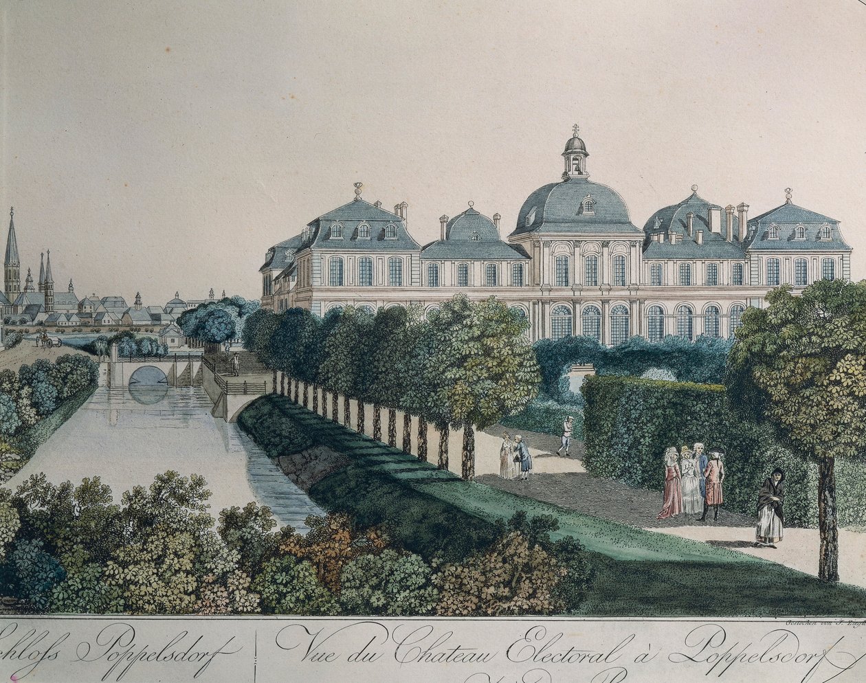 A választófejedelmek palotája Poppelsdorfban, Bonn közelében, Johann Ziegler alkotó: Johann Ziegler