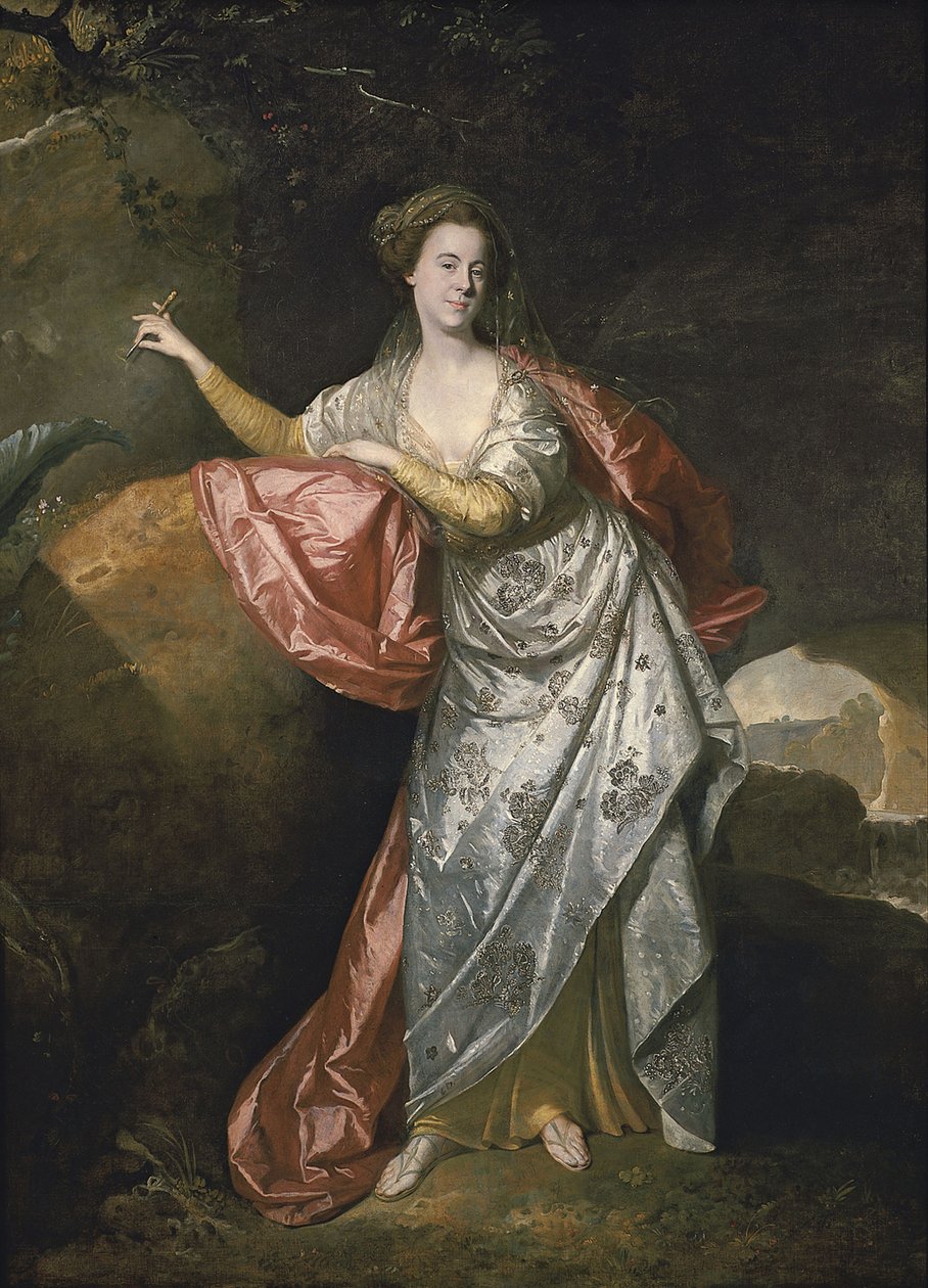 Ann Cargill nee Brown Miranda szerepében Shakespeare A vihar című filmjében. London, Covent Garden Színház alkotó: Johann Zoffani