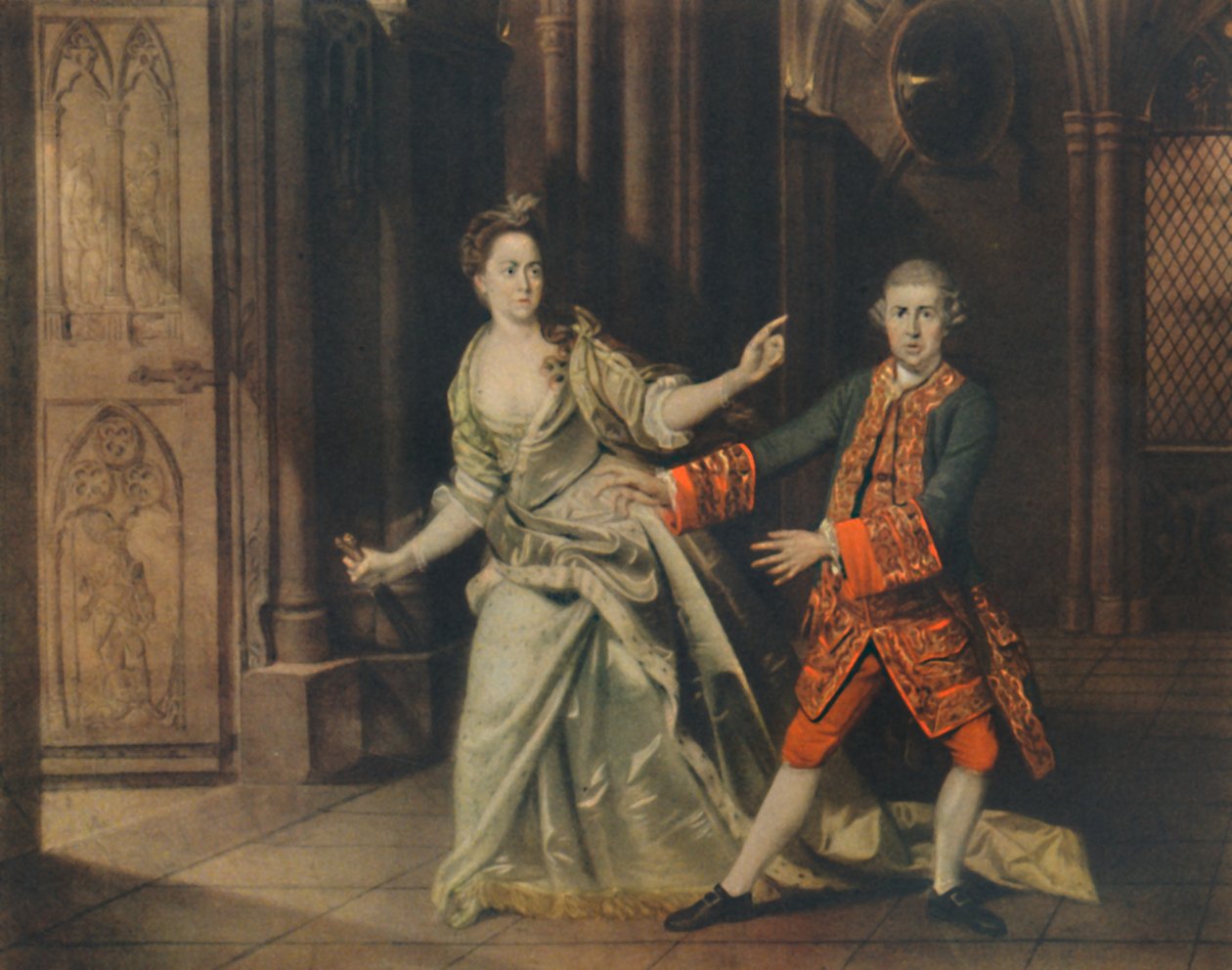 David Garrick és Mrs. Pritchard mint Macbeth és Lady Macbeth, 1768, 1948. alkotó: Johan Joseph Zoffany