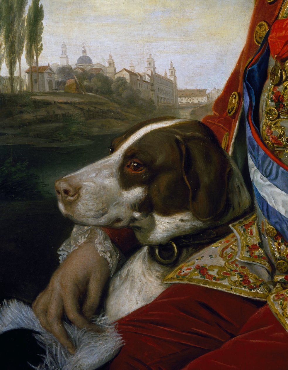 Kutya, részlet Bourbon Ferdinánd, Párma hercegének portréjából alkotó: Johann Zoffany