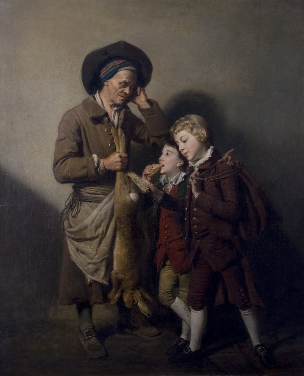 A portás és a nyúl, 1768 körül alkotó: Johan Joseph Zoffany