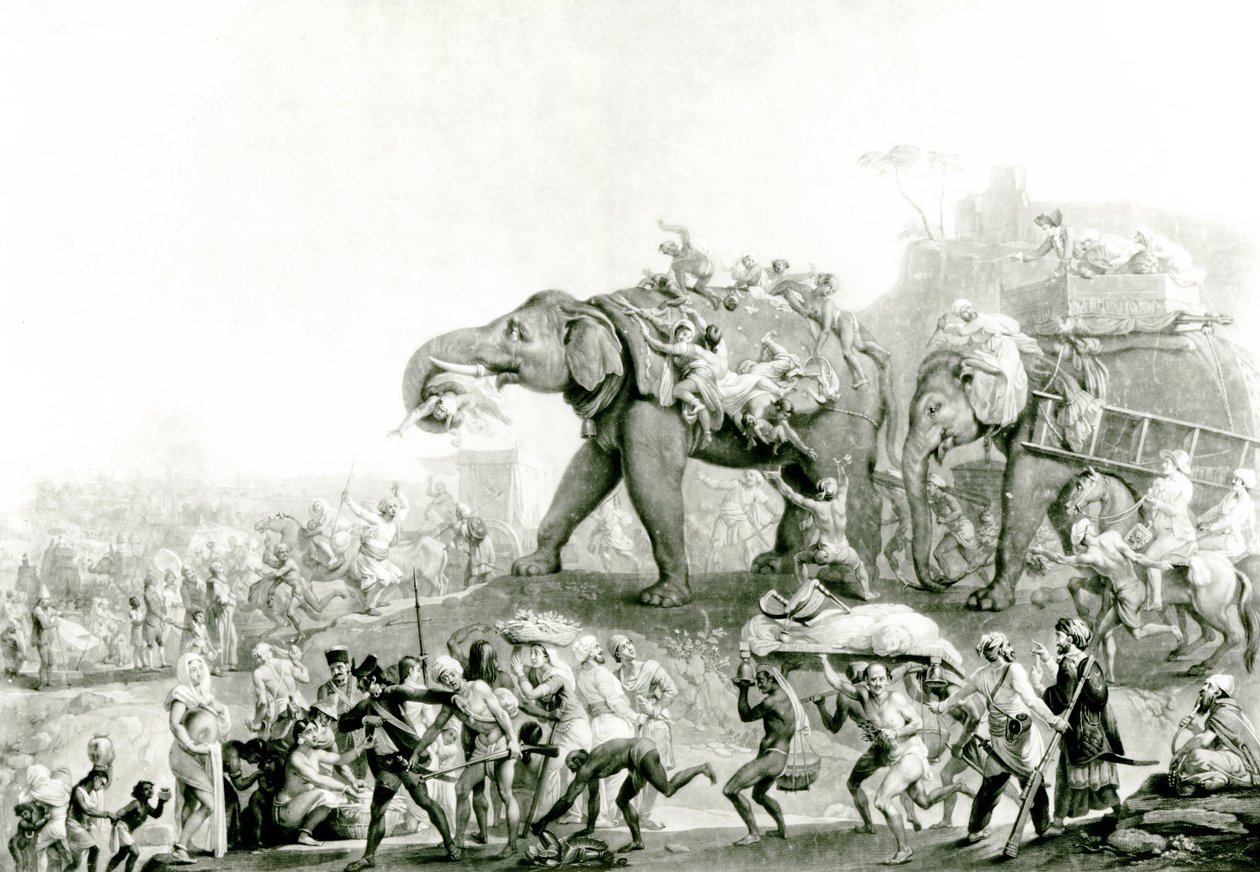 Hyderback kalkuttai nagykövetsége, 1800 körül alkotó: Johan Joseph Zoffany