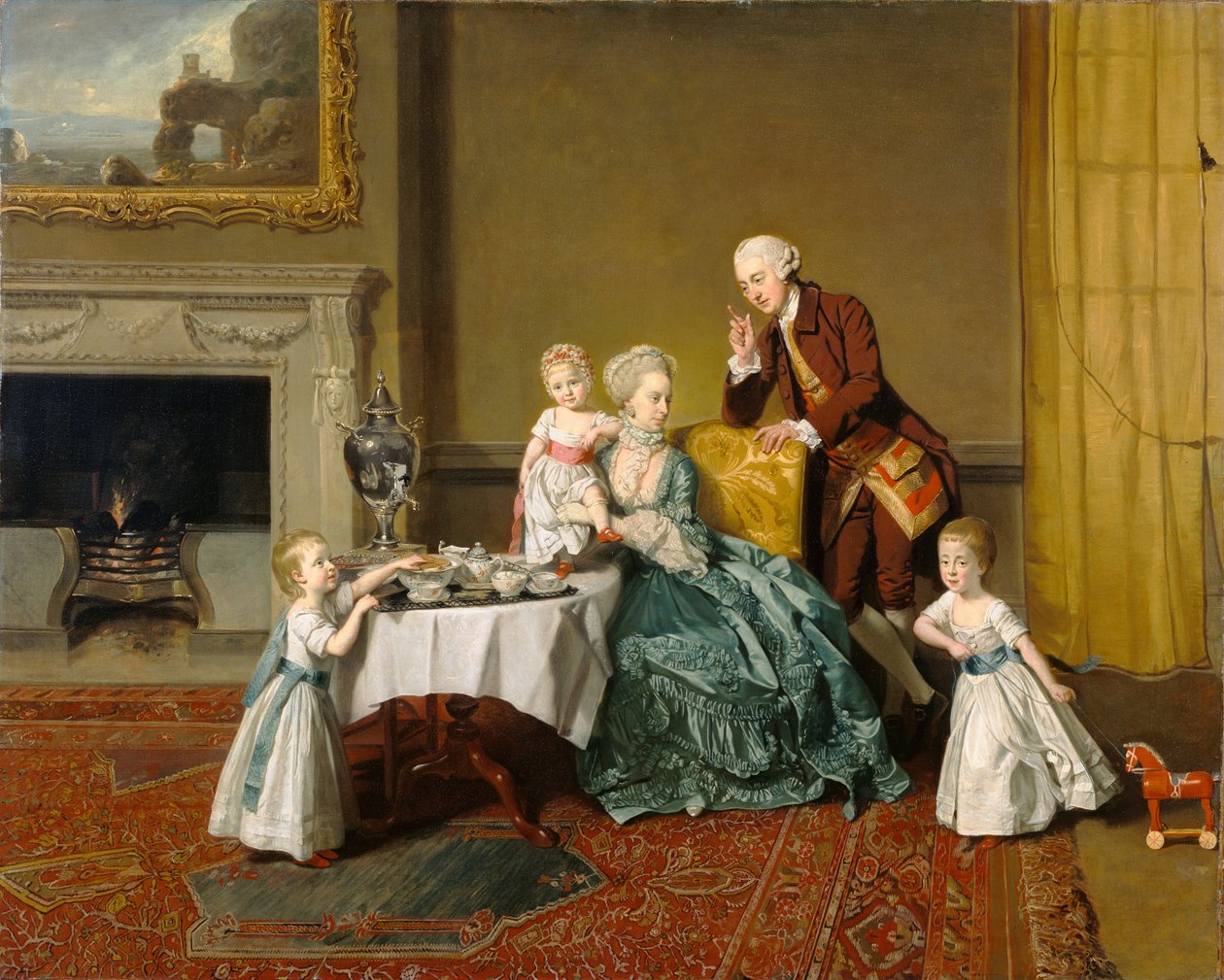 w:John Peyto-Verney, 14. Willoughby de Broke báró (1738-1816) és családja a Compton Verney-i reggelizőszobában. Otthonában, az általa 1762-8-ban épített Compton Verney House-ban, Warwickshire-ben. alkotó: Johann Zoffany