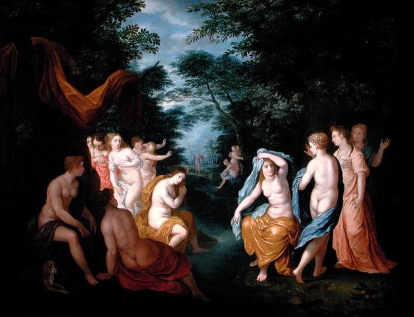 Diana és Acteon (olaj, réz) alkotó: Johann or Hans (attr.to) Konig