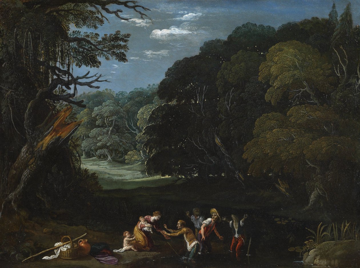Latona a líciai parasztokat békává változtatta (Elsheimer után?) alkotó: Johann or Hans (attr.to) Konig