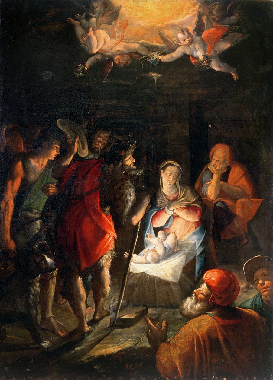 A pásztorok imádása alkotó: Johann or Hans von Aachen