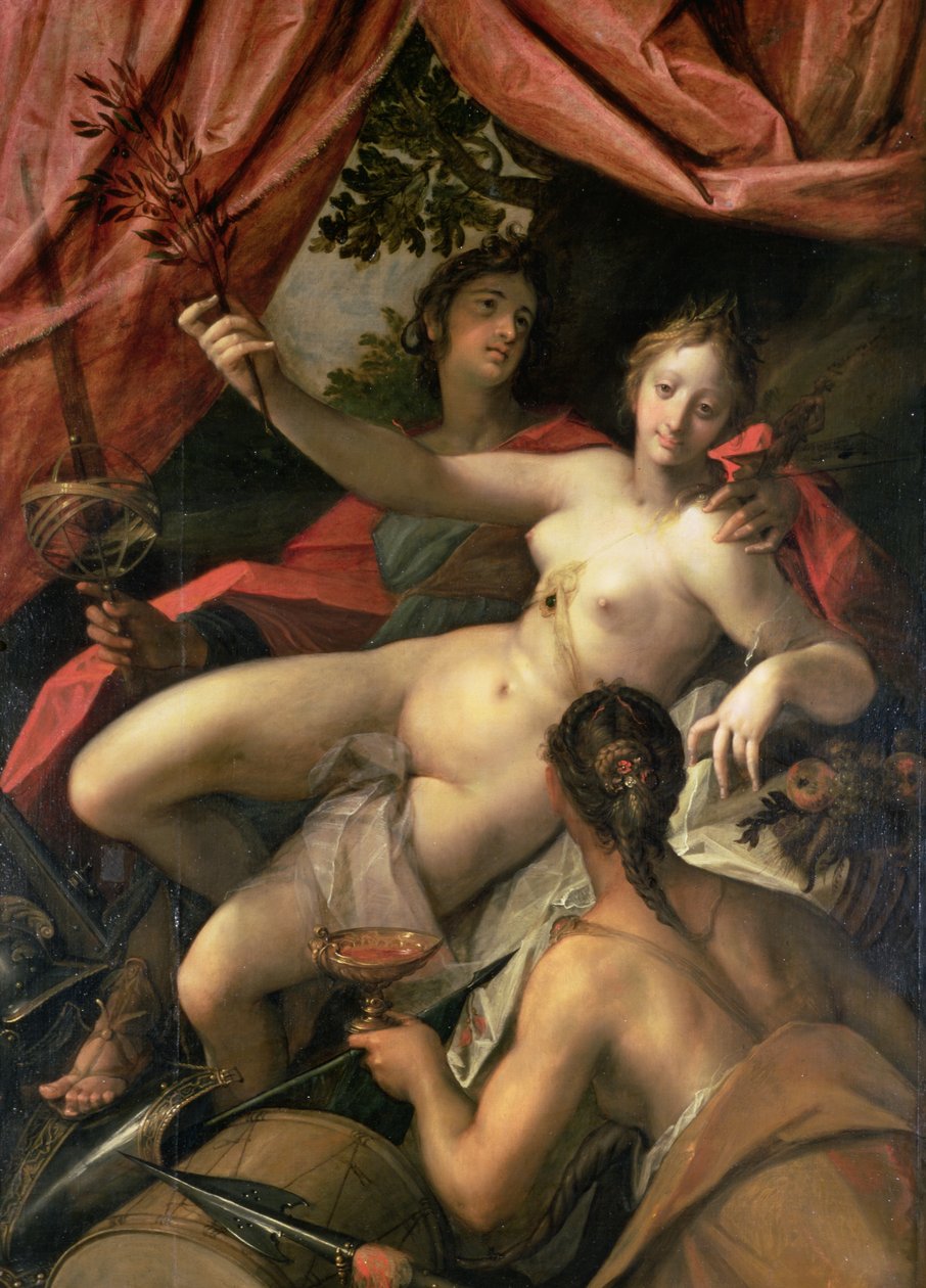 A béke, a művészet és a bőség allegóriája, 1602 alkotó: Johann or Hans von Aachen