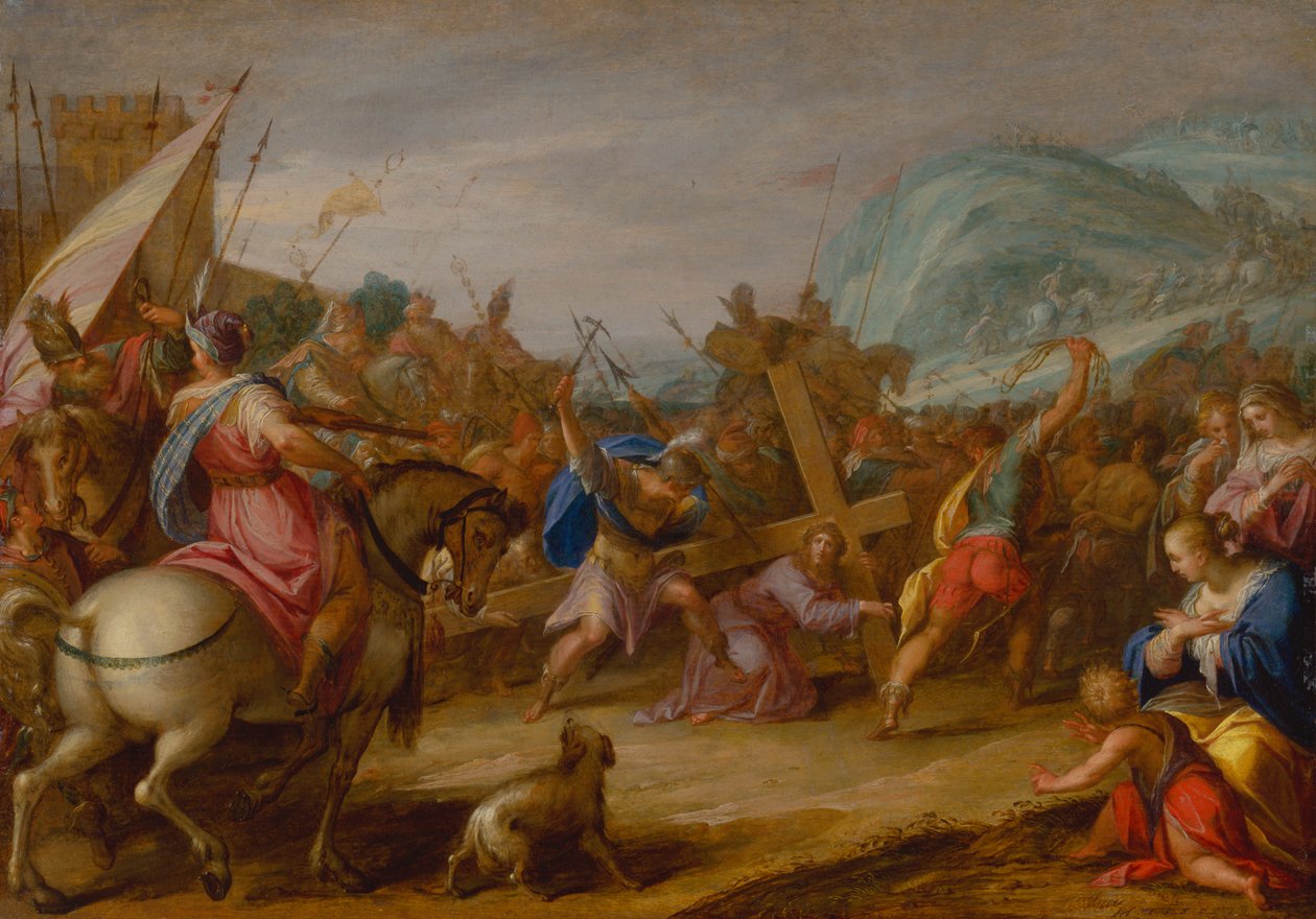 A kereszt hordozása alkotó: Johann or Hans von Aachen