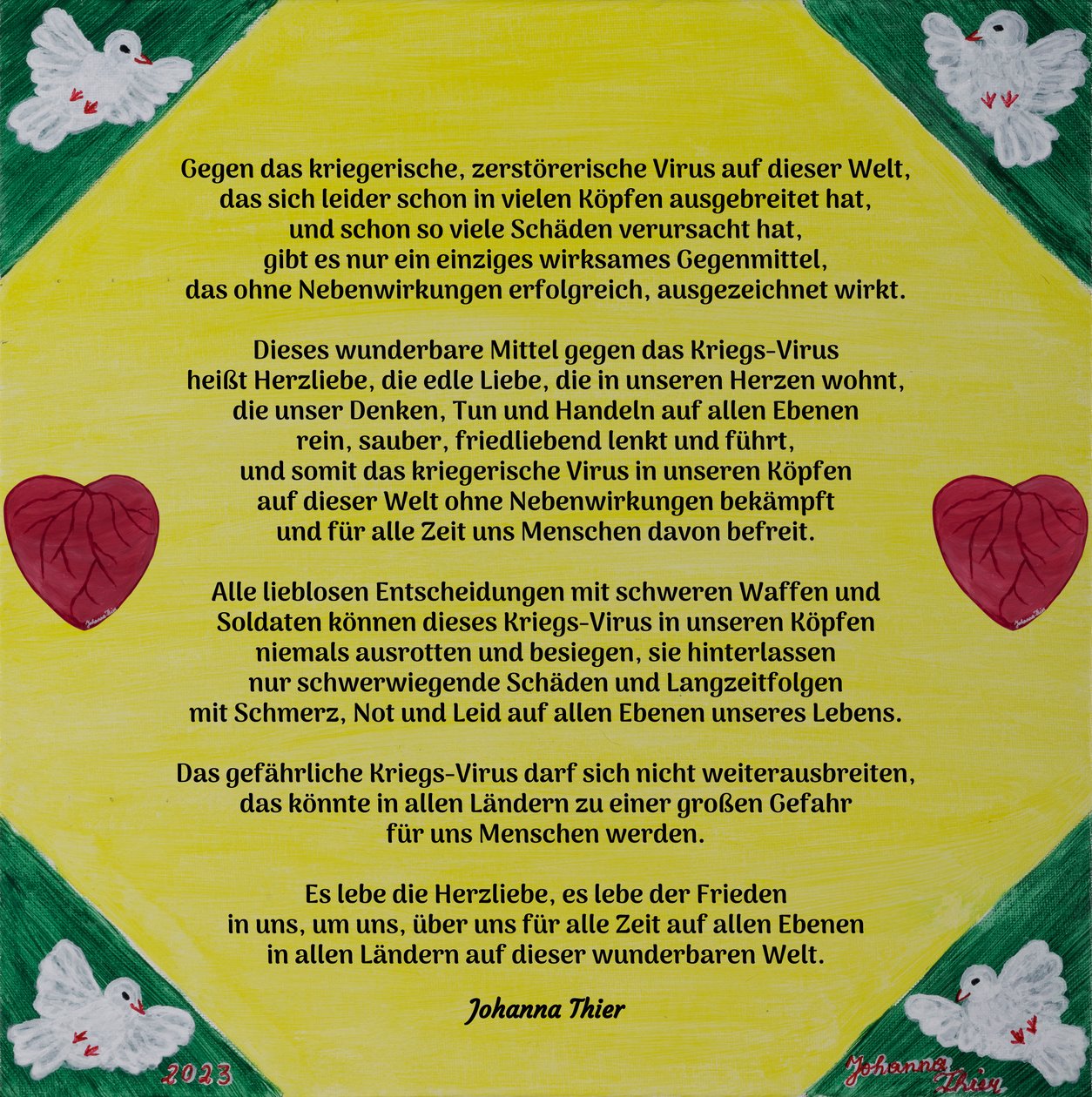 Das Wunder der Herzliebe alkotó: Johanna Thier
