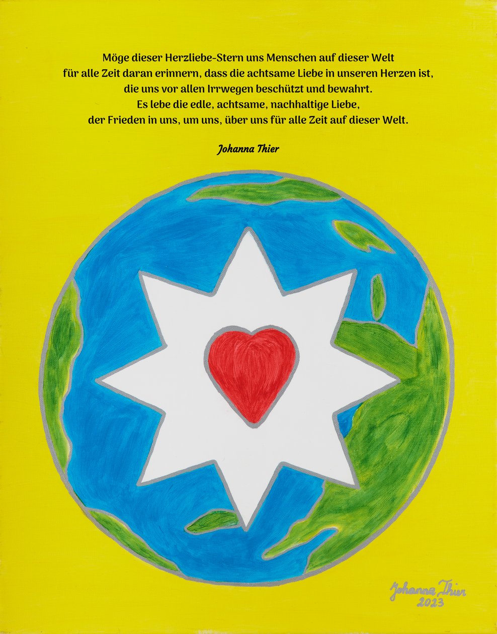 A Rosental Heart Love Star a világ minden emberének alkotó: Johanna Thier