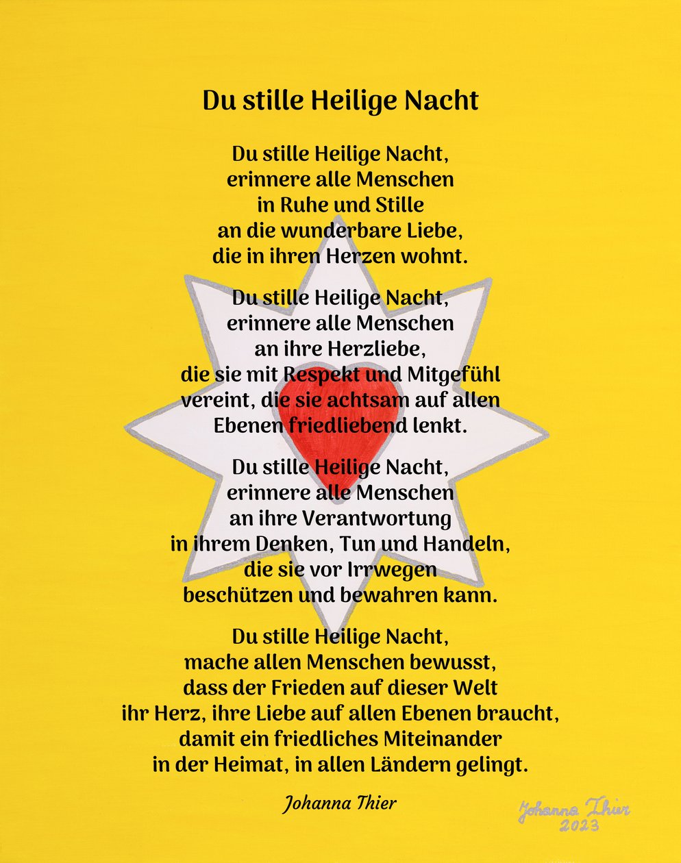 Du stille Heilige Nacht alkotó: Johanna Thier