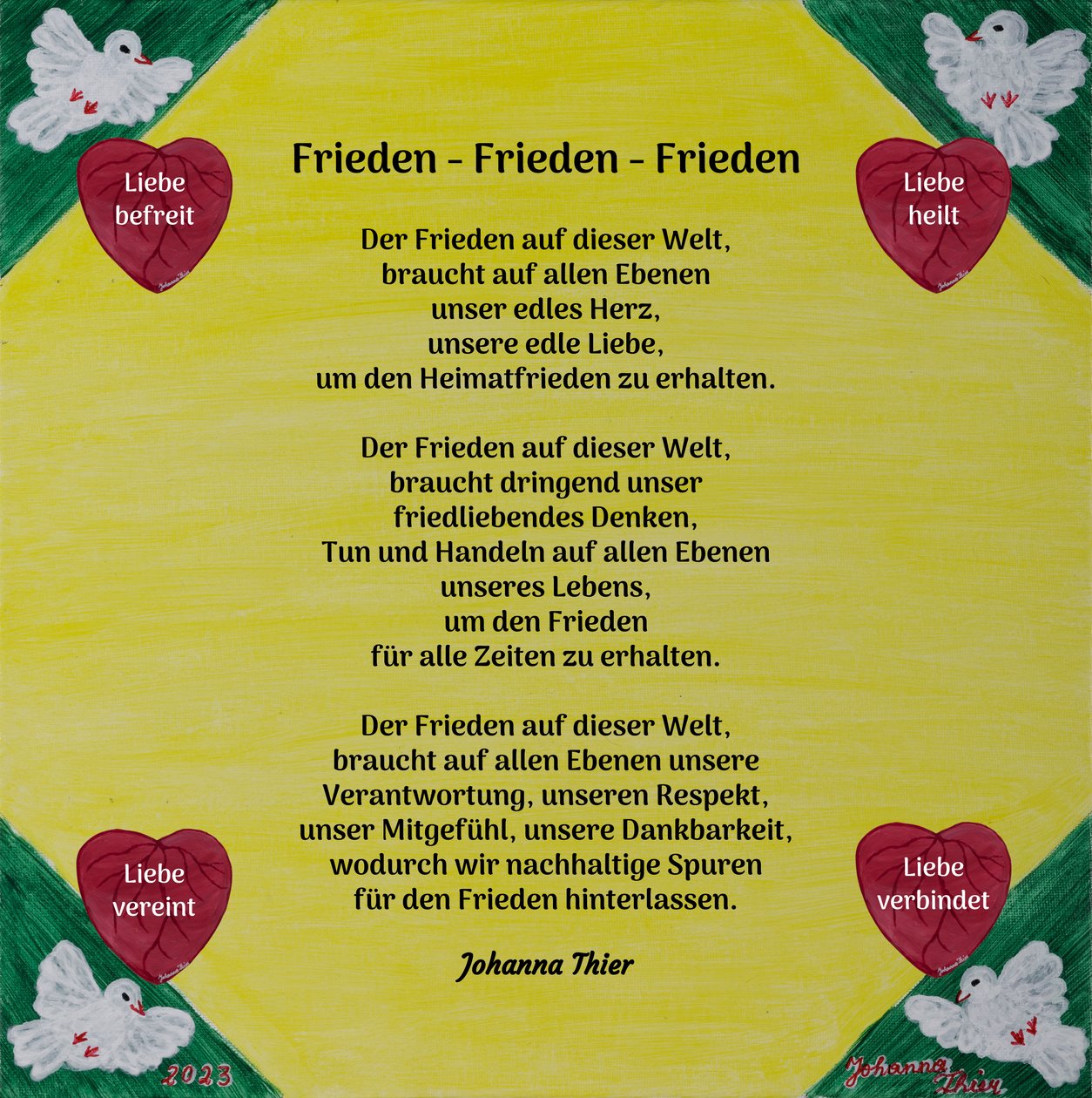 Rosentaler Friedensspur alkotó: Johanna Thier