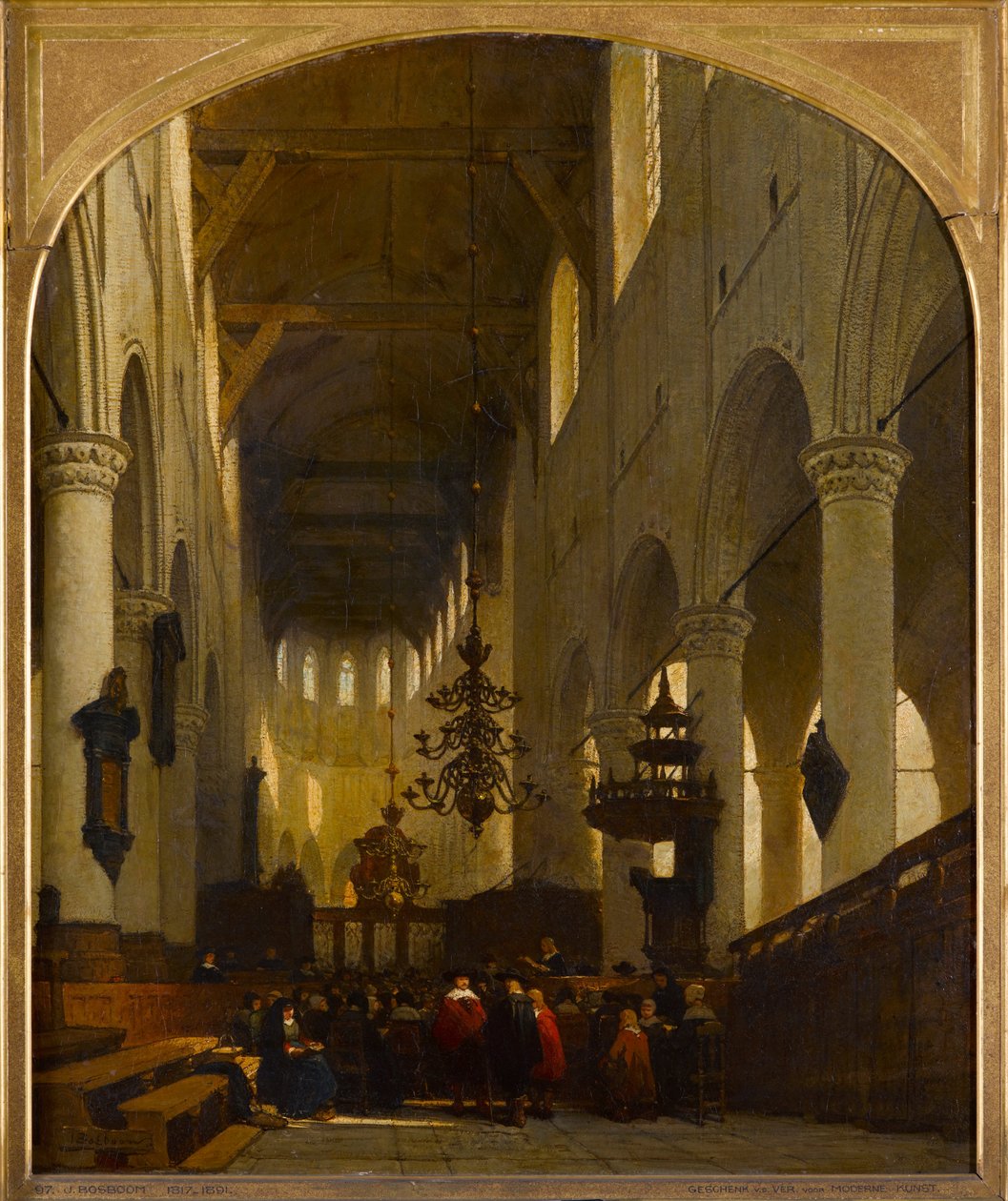 A Pieterskerk Leidenben alkotó: Johannes Bosboom