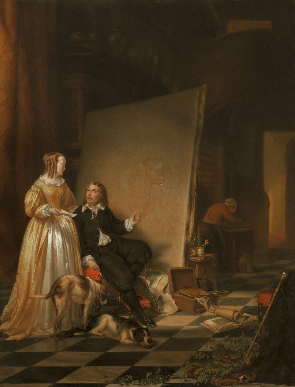 Paulus Potter műterme alkotó: Johannes Christoffel Vaarberg