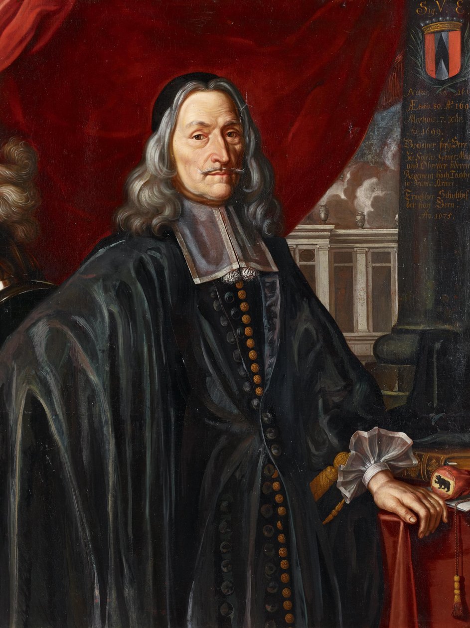 Sigmund von Erlach báró zu Spiehs arcképe alkotó: Johannes Dünz