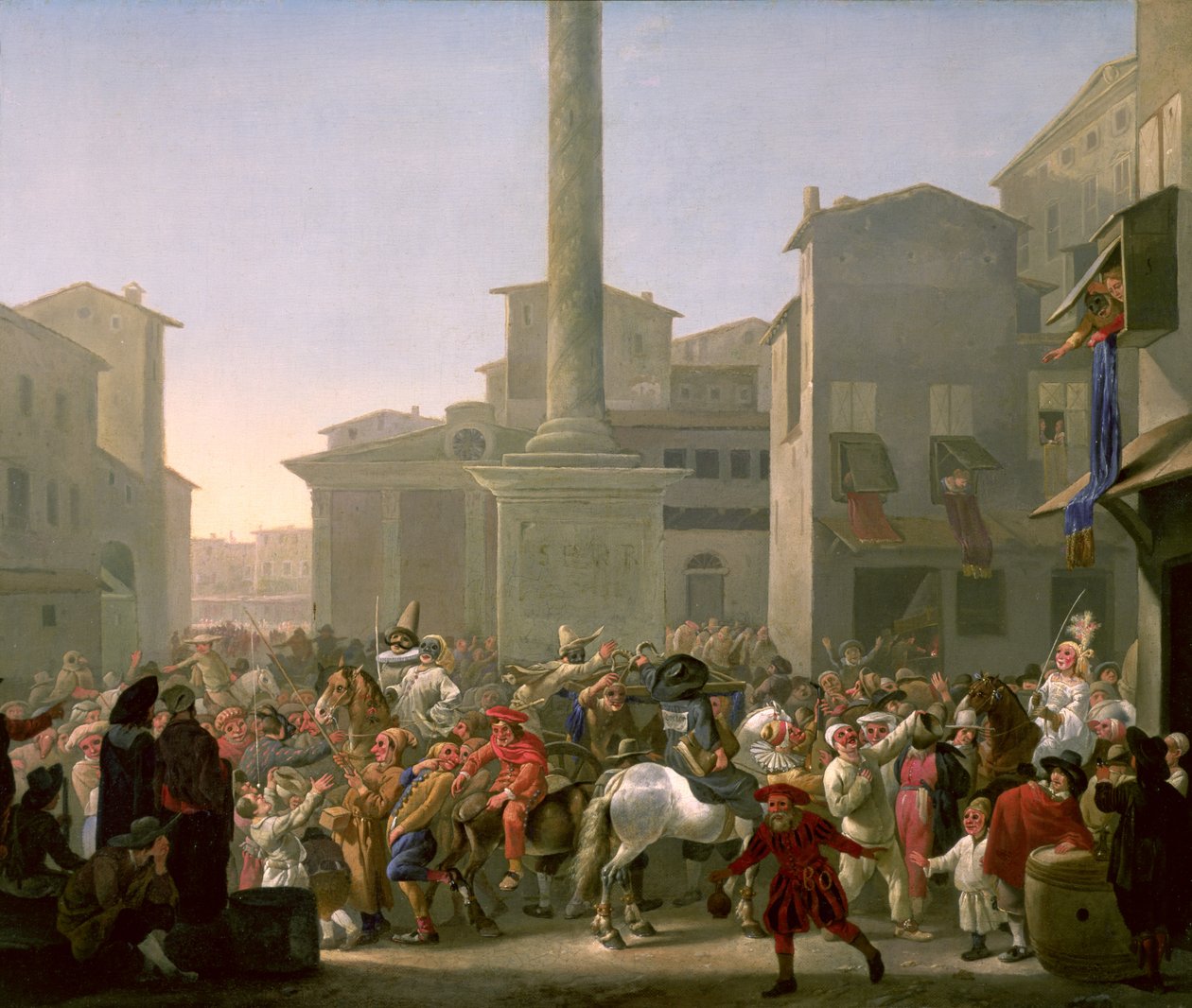 Karnevál Rómában, 1650-51 körül alkotó: Johannes Lingelbach
