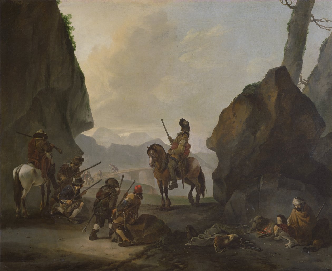 Tolvajok a kilátón alkotó: Johannes Lingelbach