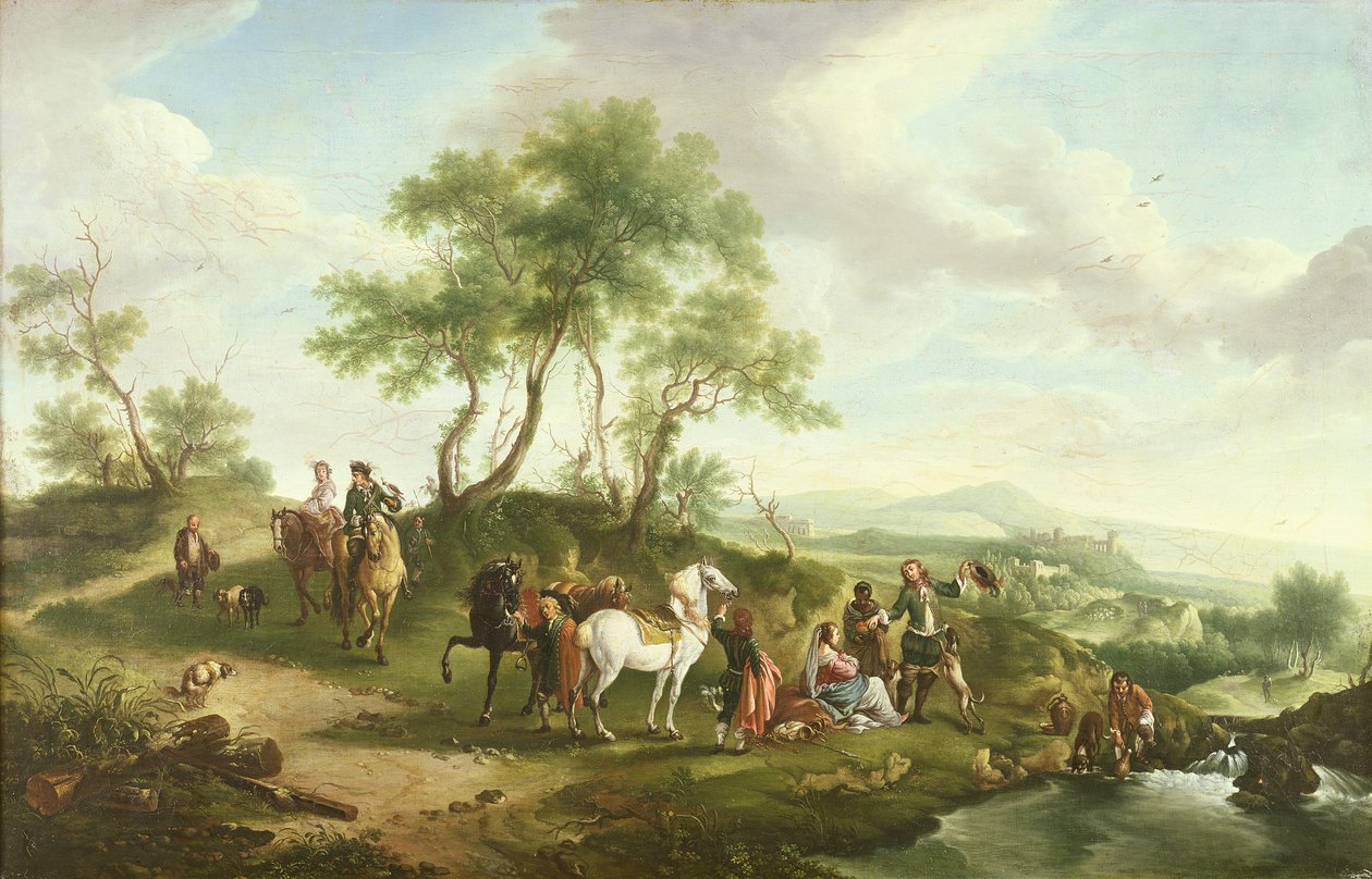 Solymászat alkotó: Johannes van der Bent